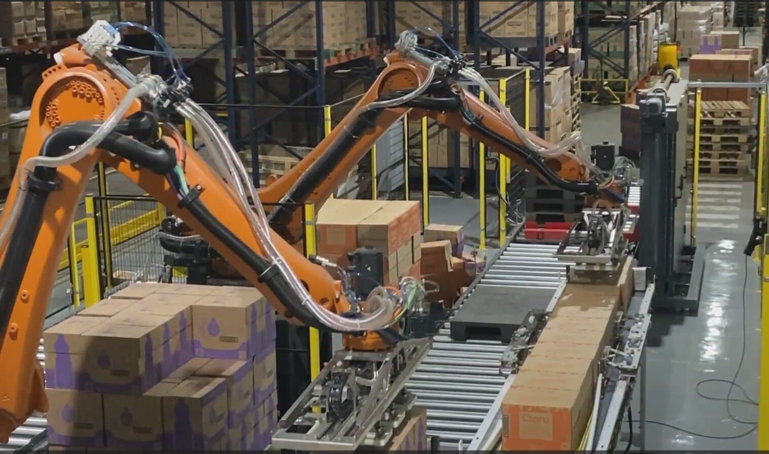 Líneas de encartonado y paletizado automatizadas de MVM Industries mostrando nuestra experiencia en soluciones industriales integrales